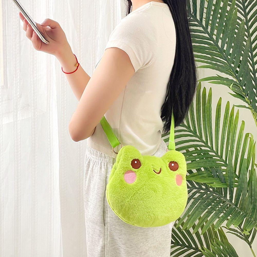 Coin Purse Cartoon Frog Bear Children Bag Women Handbag Bag Single Shoulder Bag Plush Doll Bag