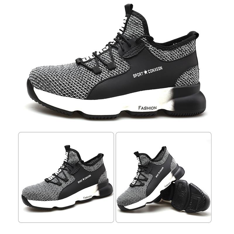 Men Safety Shoes Women Work Shoes Men's Anti-smashing Anti-piercing Safety Shoes Steel Toe Protective Shoes