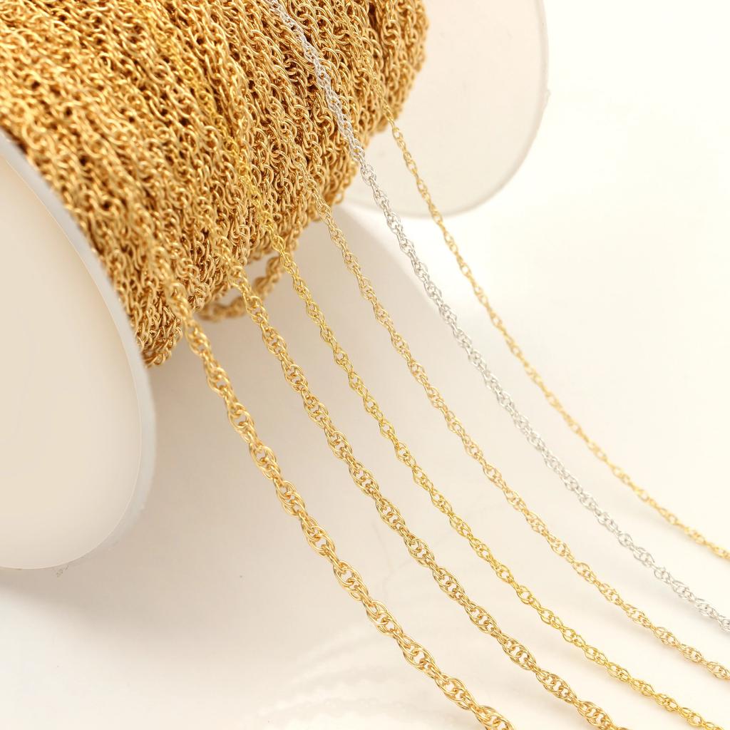 Fashion 14K Gold Filled Rope Chain Bulk Hot Sale for Woman Jewelry Making