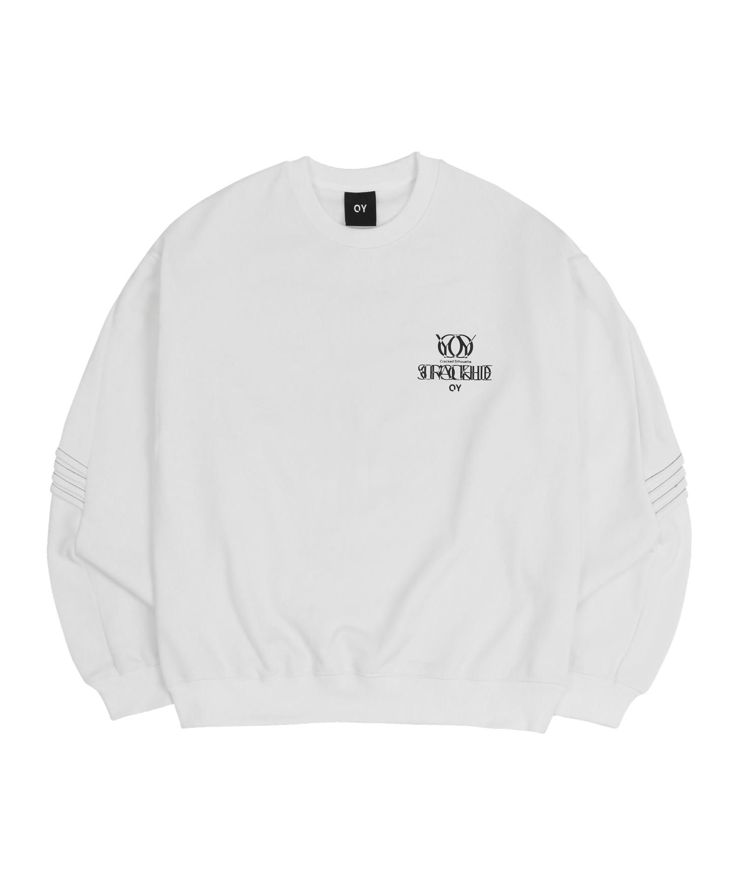 Толстовка Oy с тисненым логотипом и строчкой - Белая White/One Size