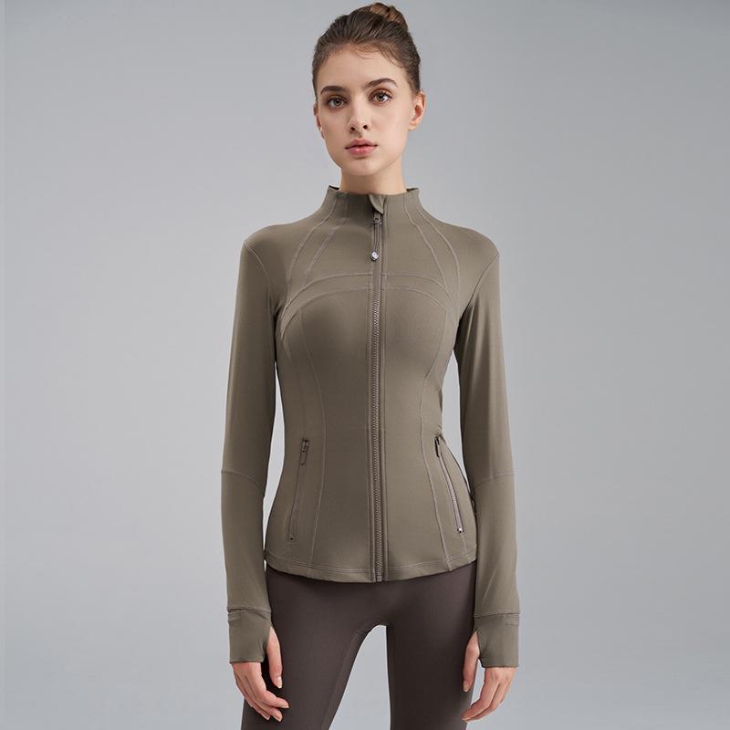 Women s Stand Collar Yoga Running Jacket - Spring/Autumn Fitness Top S