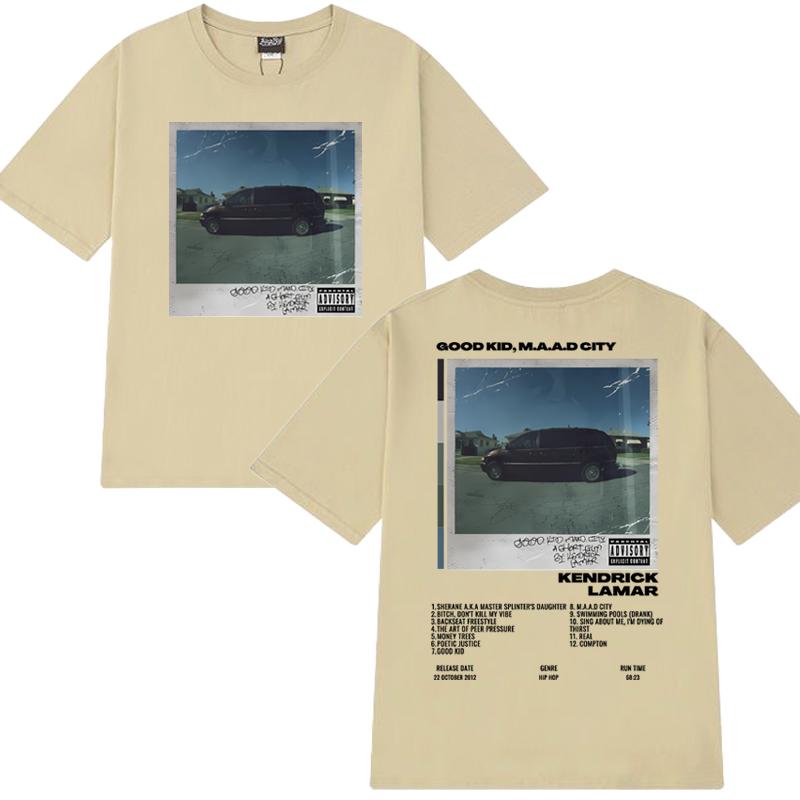 Kendrick Lamar Tour 2025 Double Sided printed T shirt Men Women Hip Hop vintage streetwear Unisex Cotton short sleeve T-shirts