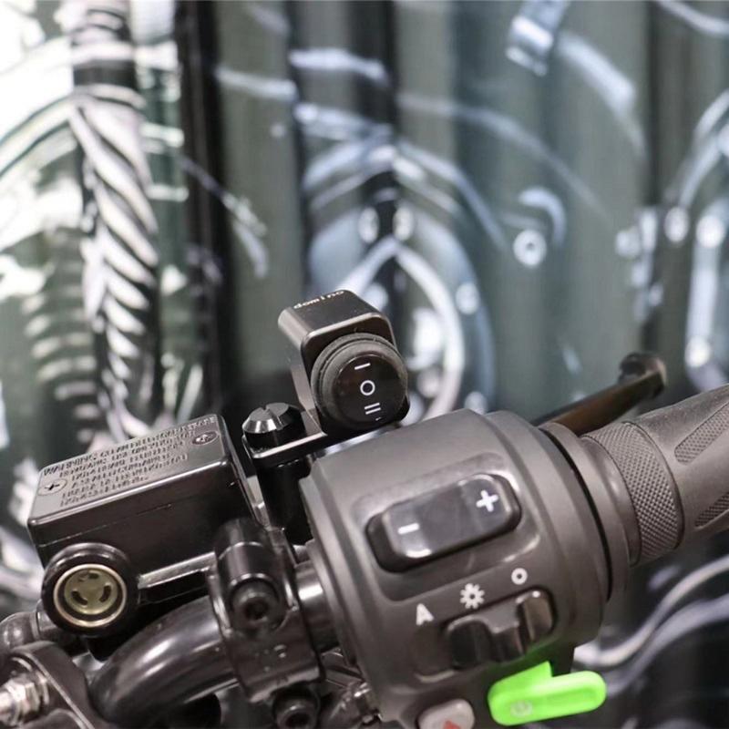 Motorbike Headlight Switch Handlebar Light Switch Handlebar On Off Button Switch Aluminium Alloy Fog Brake Light Switch