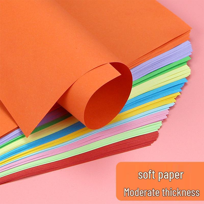 Kinder-Origami-Farbpapier-Set - A4 Quadratisch für Kindergarten & Grundschulbasteln