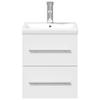 Washbasin Cabinet with Built in Basin White