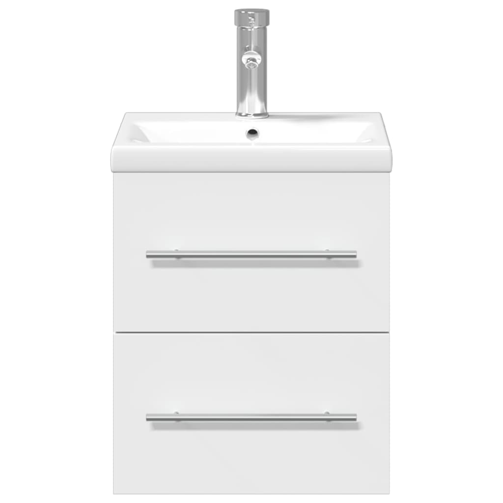 Washbasin Cabinet with Built in Basin White