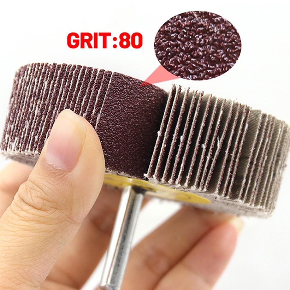 16-80mm Flap Sanding Wheels 6mm Shank 80 Grit Sanding Flap Wheel Disc Abrasive Grinding Accessories Sandpaper Polishing