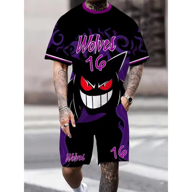 2025 Summer New 3D Printed Men's Set Short Sleeve Shorts Outdoor Clothing Comfortable, Soft, Breathable