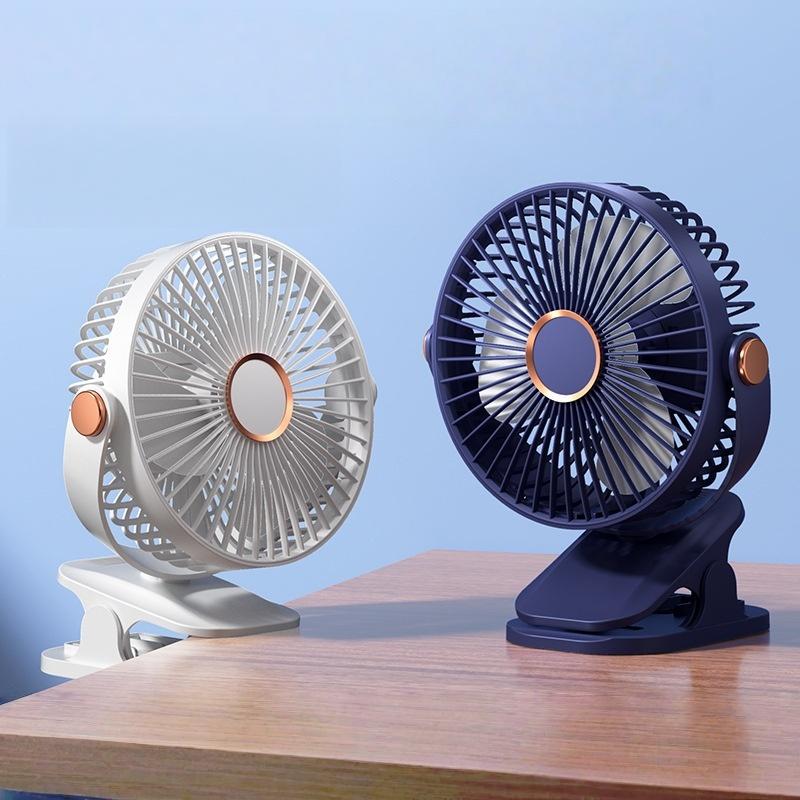 1 Set 720 Degree Rotating Hanging Clip Fan Night Light Air Cooler Usb Rechargeable Electric Fan Outdoor Camping Small Fans Ventilador
