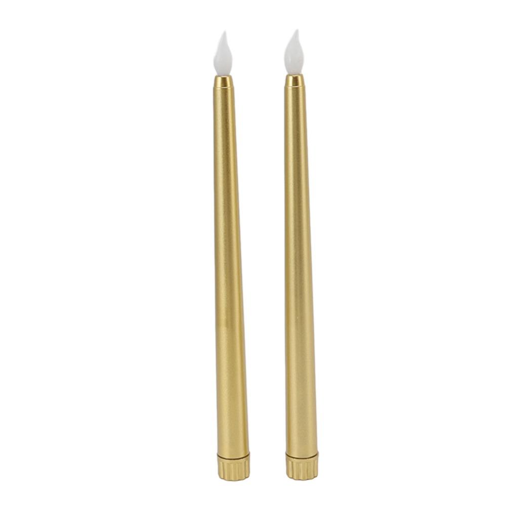 4 Pcs Battery Powered Taper Candles Warm Light Candle Lights LED Taper Candles Halloween Decor