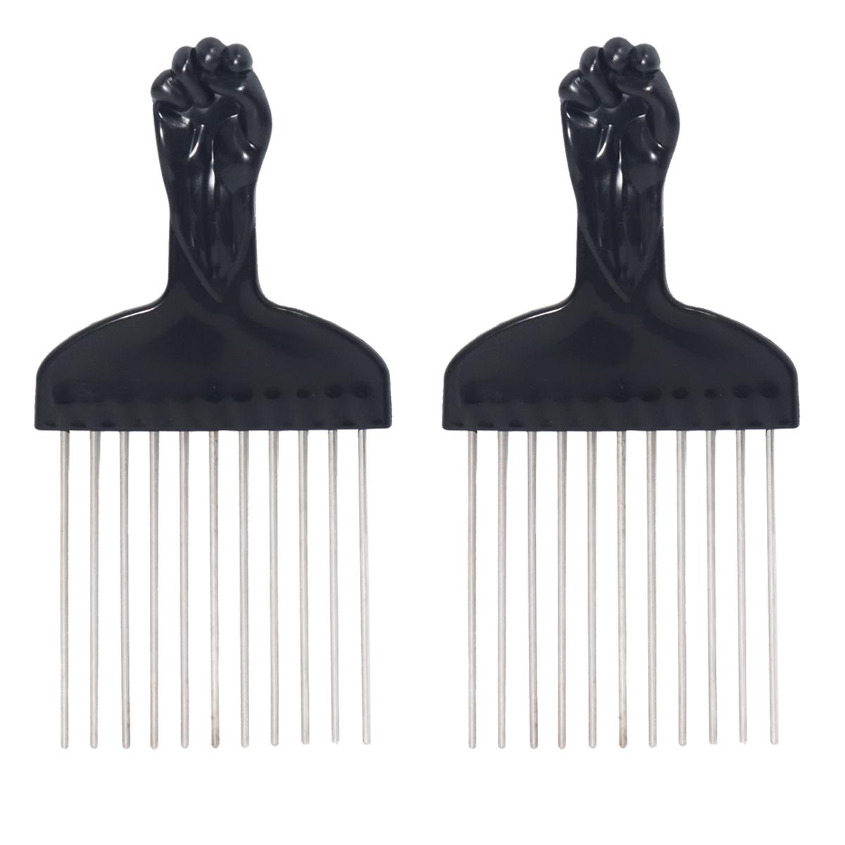 

2pcs African styling comb, stainless steel hair styling insert comb, hair comb for fluffy styling, Special for real hair wigs