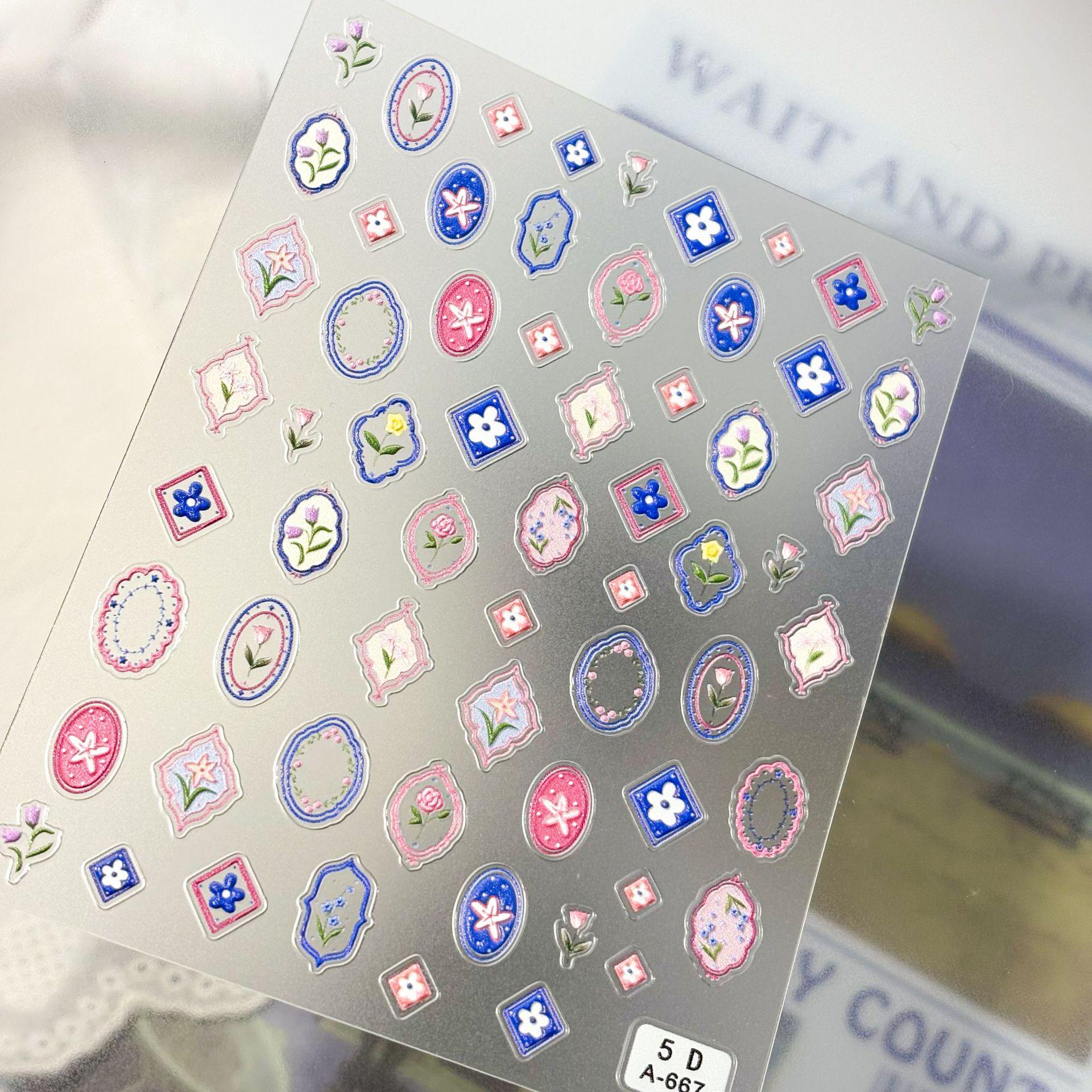 

5D Embossed Japanese Nail Art Stickers: Small Patch Accessories for Short to Medium Nails