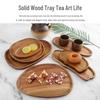 Japanese Acacia Wooden Multi-Function Tray: Kitchen Fruit and Teacup Plate