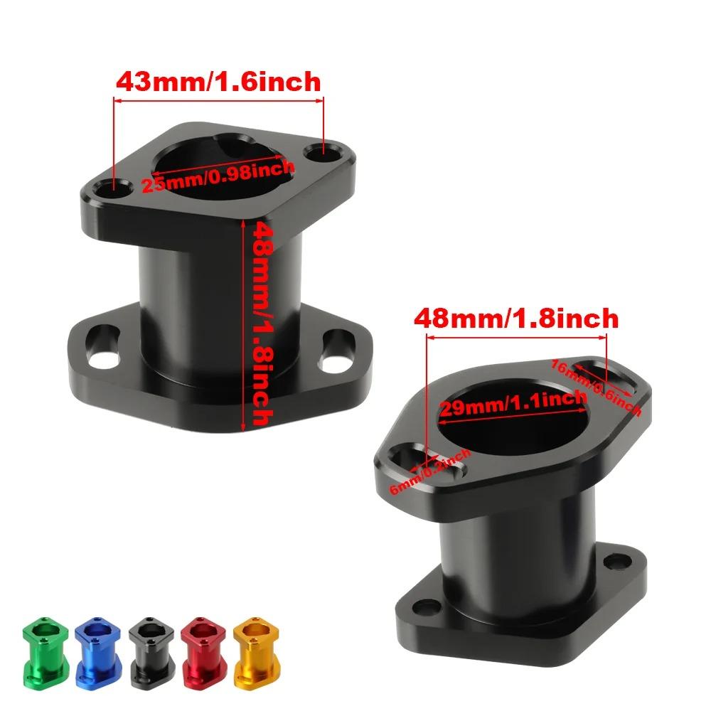 OPGT Motorcycle Carburetor Interface for Mikuni VM22 PZ19 PZ26 Carb Accessories CNC Intake Pipe Manifold Dirt Pit Bike Adapter
