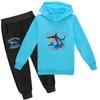 Tralalero Tralala Divertido Shark Meme Kids Clothes Hoodie+Pants 2pcs Set Toddler Boys Girls Tracksuit Children Outfits