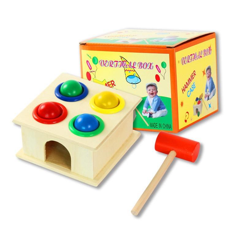Wooden Hammer Bench: Early Education Toy for 1-3 Year Olds