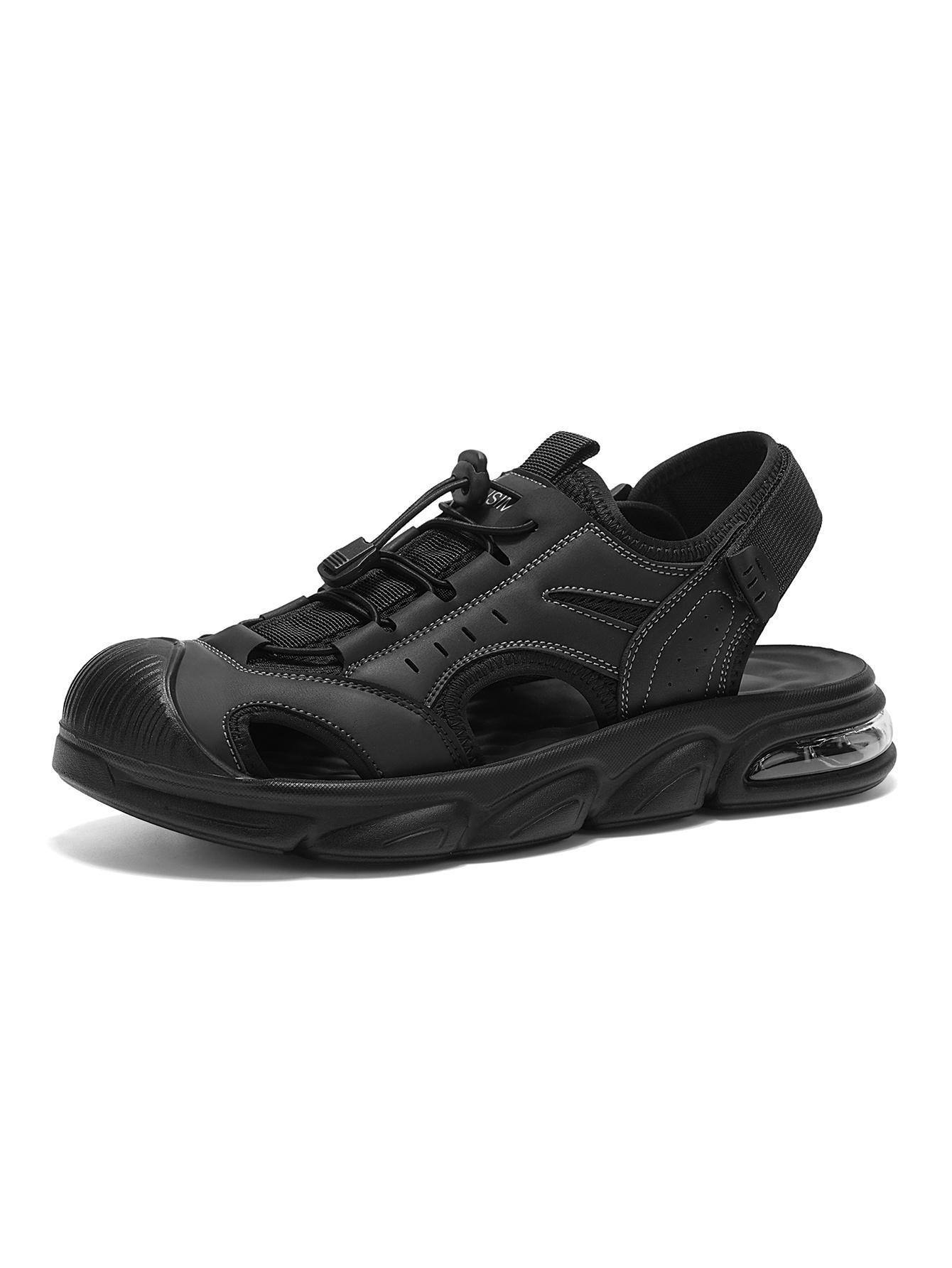 Men Breathable Closed Toe Outdoor Sandals Air Cushion Slip On Shoes for Summer Walking Beach Travel 39