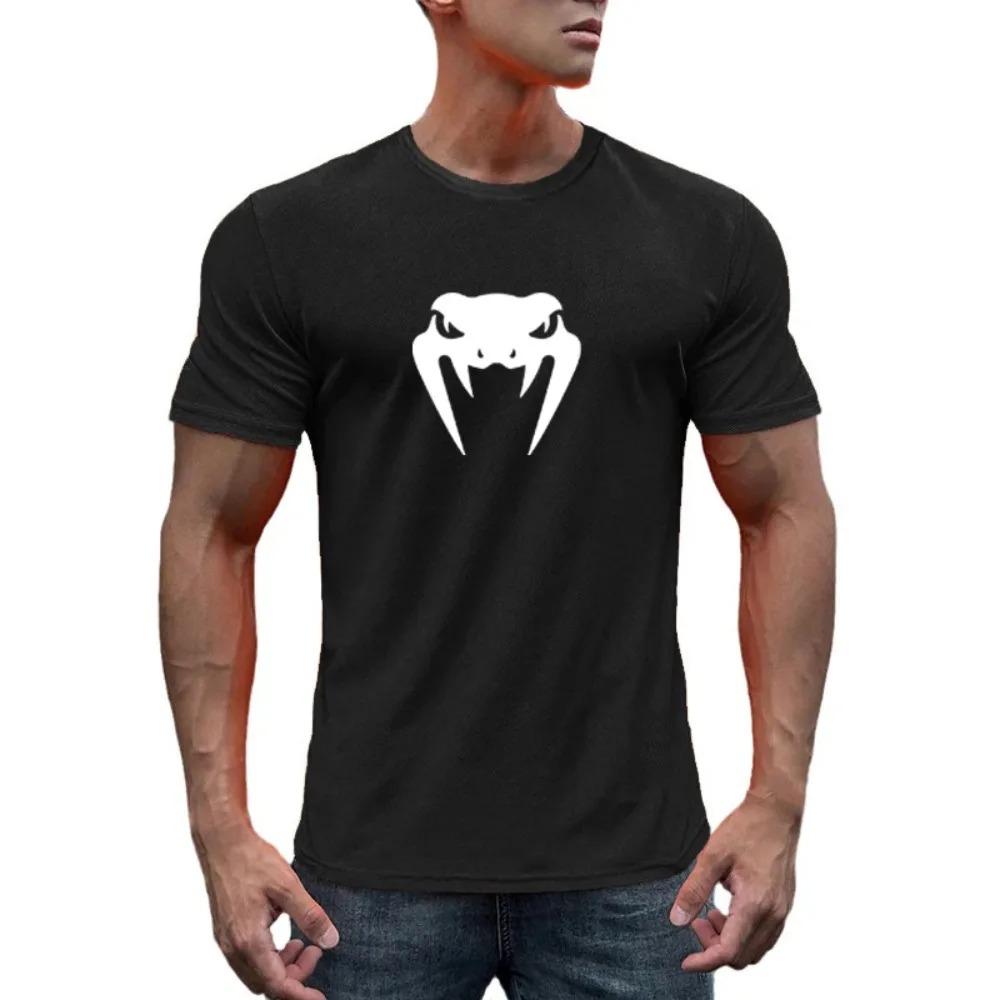 Fitness Sports T-Shirt Men'S Summer New Oversized Loose Quick-Drying Gym Jogging Sports Top Fashion Printed Street Short-Sleeved