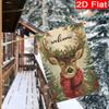 2D Flat - 2D Flat - 2D Flat Christmas Reindeer Garden Flag X 2 (1) Outdoor Garden Flag Double-Sided Home Decoration Courtyard Decoration Outdoor Deco