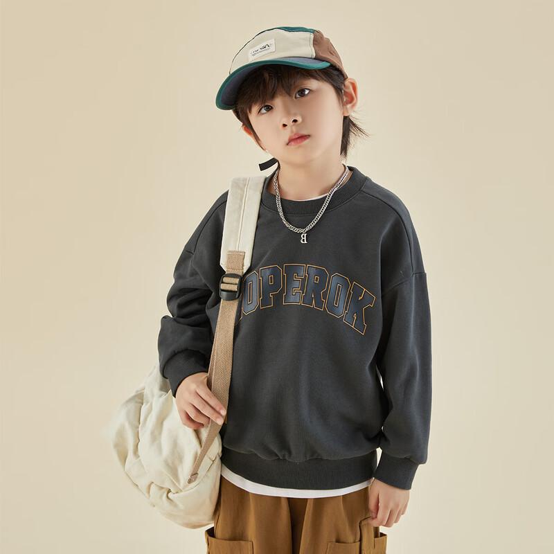 Duoduo Boys' Cotton Blend Round Neck Pullover