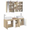 Bathroom Cabinet Set 4 pcs Sonoma Oak Wood Based Material