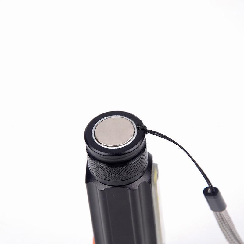 Portable  + COB LED Tactical Flashlight, 3 Modes Zoomable Torch Lamp, USB Rechargeable Flash Work Light With Tail Magnet