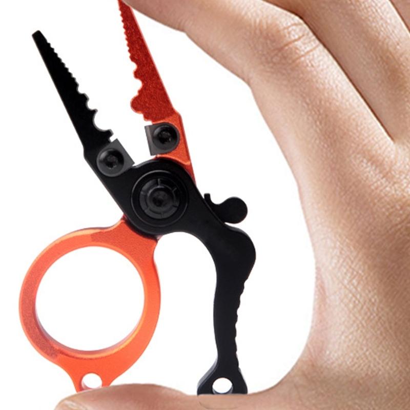 Aluminum Alloy Fishing Pliers Hook Remover Outdoor Fish Line Cutter Tool Comfortable Grip Scissors Fishing Accessories