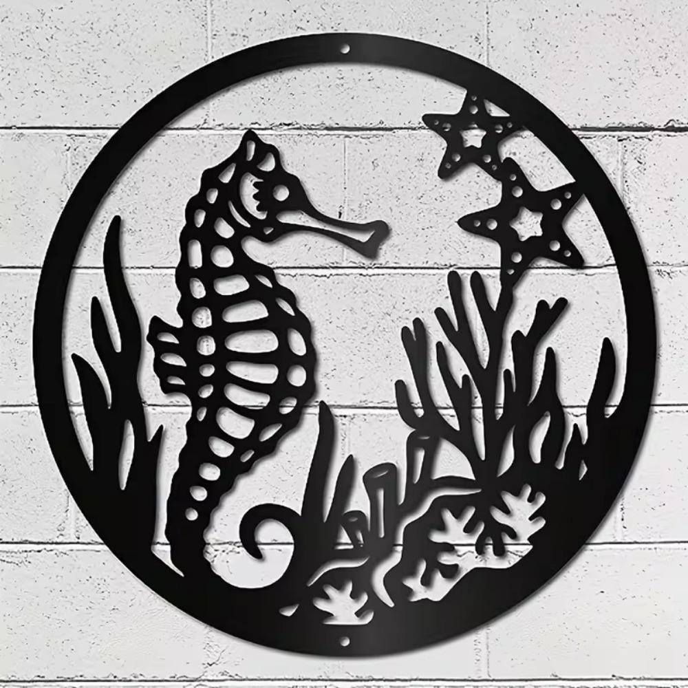 Meereslebewesen Wandbehang Heimdekoration. Ideale Zimmerdekoration für Badezimmer, Küche oder Terrasse. Bereit zum Aufhängen und verleihen Sie eine maritime Note