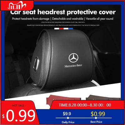 Funda de Almohada Protectora para Reposacabezas de Asiento de Coche para Benz W211 W124 W176 W177 C180 C200 C260 C300 GLC CLE CLA