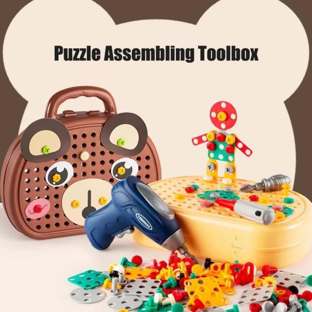 Gioco di Finzione Educativo Cassetta degli Attrezzi da Assemblare Giocattolo Cacciavite Elettrico Avvitare Riparazione 4-6 anni Bambini Montessori Cassetta degli Attrezzi da Riparazione Giocattolo