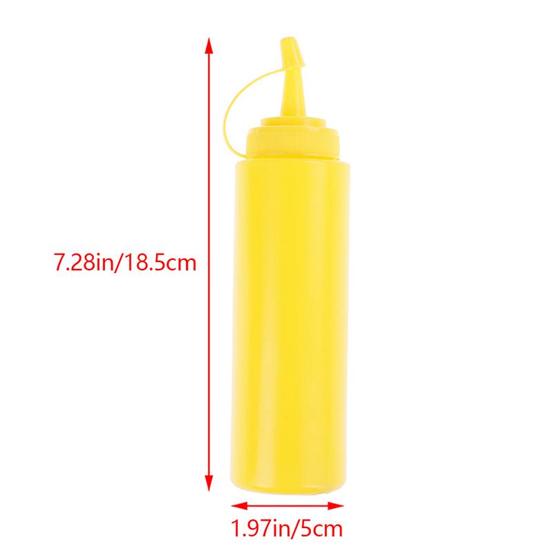 Küche Kunststoff Salat Squeeze Flasche 8 Unzen für Sauce Essig Öl Ketchup Werkzeug