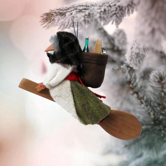 Kitchen Witch Decoration Spoon Doll Handmade Folk Art Good Luck Talisman Figure Wall Door Stove Decor