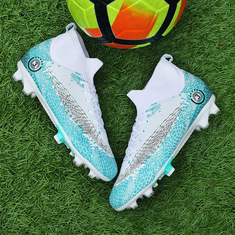 Men's High -top Football Shoes Large -size Children's Artificial Lawn AG Long Nail Football Training Shoes