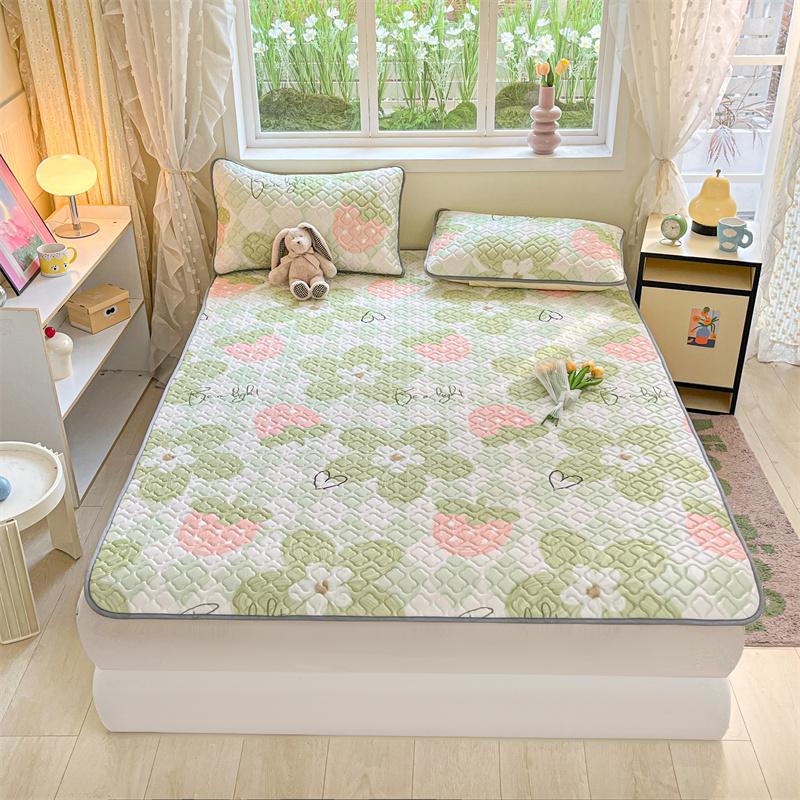 New Washable Summer Cool Memory Form Mattress Cover Cartoon Style Bed Cover Fitted Sheet 120/150/180cm Single/full Size