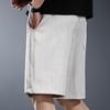 High-end Light Gray Casual Shorts Men's Summer Loose Straight Versatile Elastic Waist Simple Commuter Men's Five-point Pants