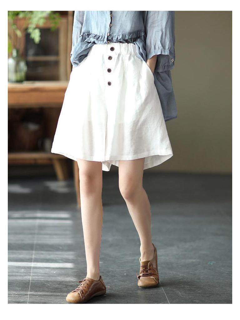 Women's High Waist A-Line Wide-Leg Summer Shorts - 2024 Trendy Slim Fit Casual Wear