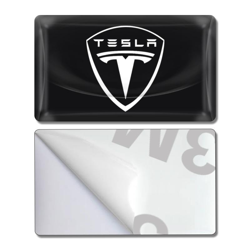 2/5/10 Stück Kohlefaser Lenkrad Auto Logo Emblem 3D Aufkleber Für Tesla Model 3 Model X Y Style Roadster Autozubehör