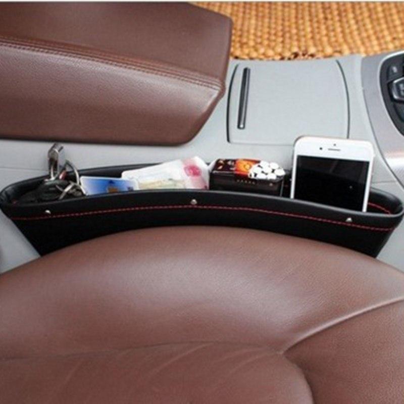 Mobile Oppbevaringsbokser Container Sete Organiseringsboks Spaltegap Lomme Oppbevaringsboks Lot Skinn for bøker