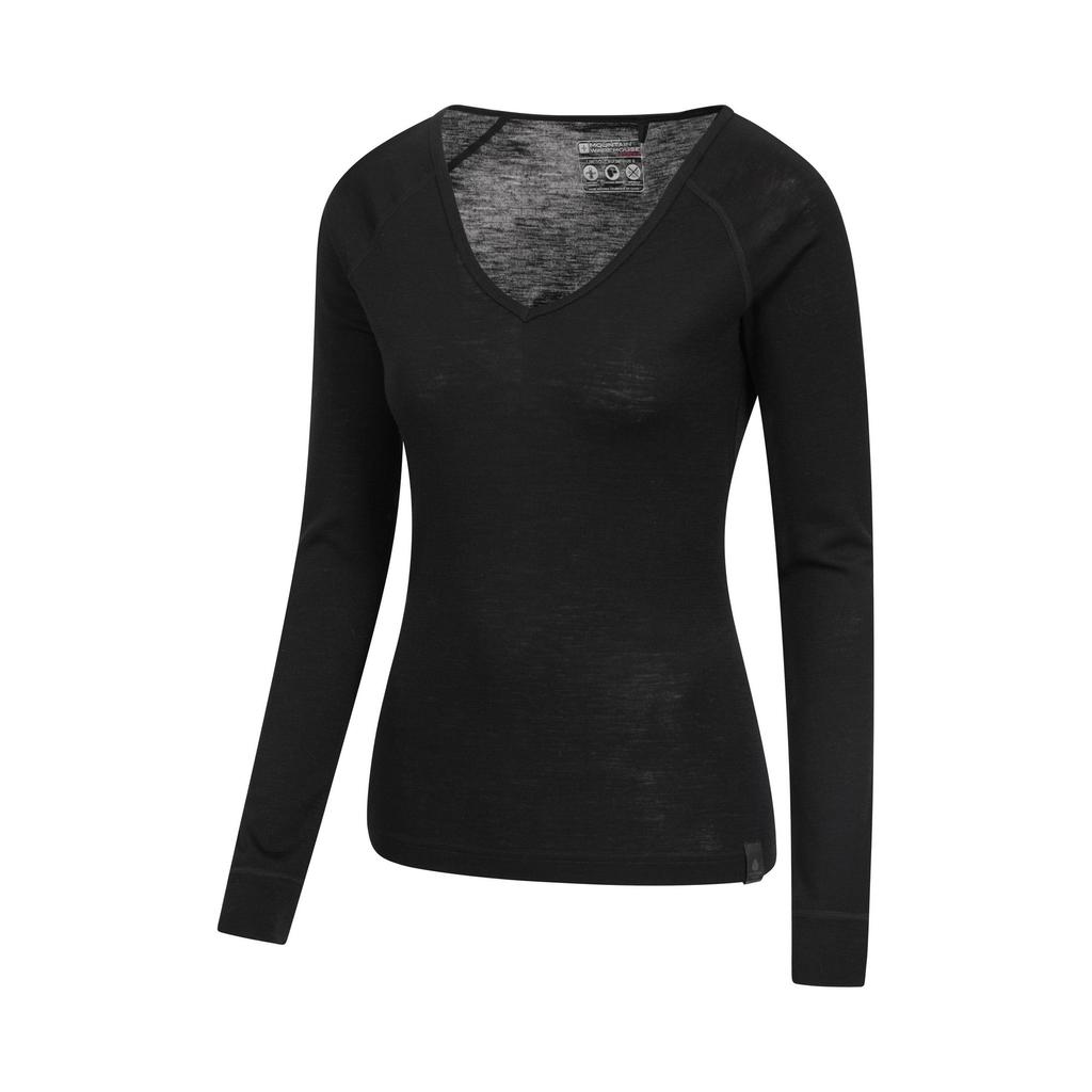 Mountain Warehouse Womens/Ladies Merino Wool V Neck Top
