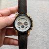 Forsining Men Automatic Mechanical Wristwatches Military Watch Leather Strap Sport Watch 3 Sub-dial Top Brand Luxury Relogio