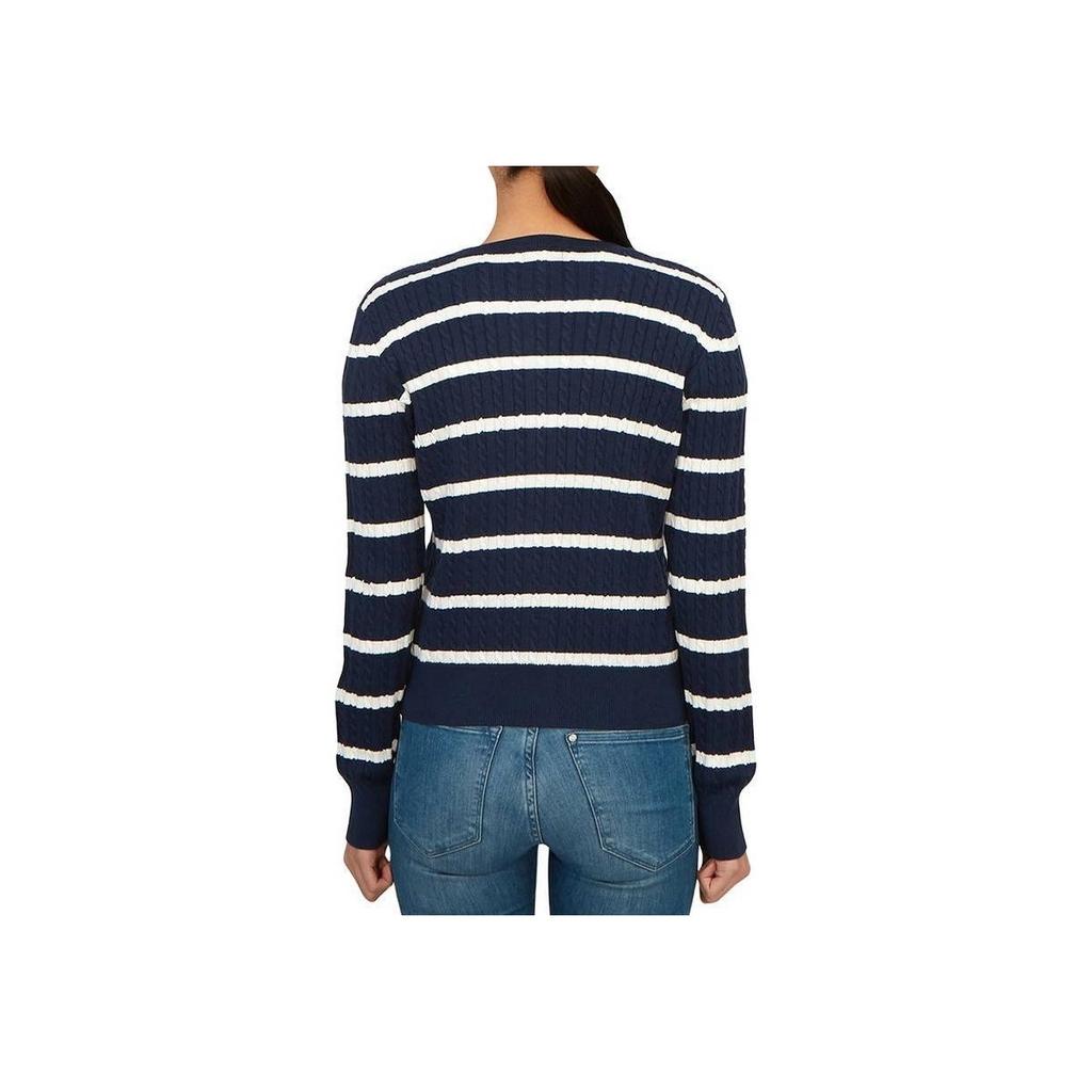 Polo Ralph Lauren Sweater Striped Print Single-Breasted Casual Kids Tops Blue White 313925609-002