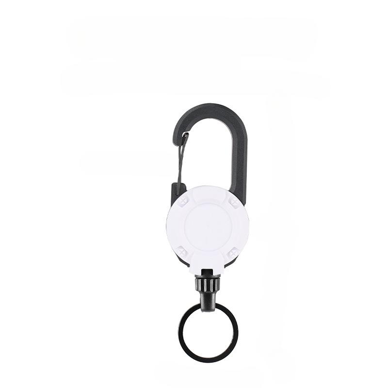 1Pcs Anti-diebstahl Metall Einfach-zu-ziehen Schnalle Seil Elastische Schlüsselbund Sportliche Einziehbare Schlüssel Ring Anti verloren Yoyo Ski Pass ID Karte