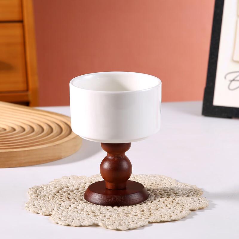 

Oujiewang French Vintage Ceramic Bowl and Goblet Set