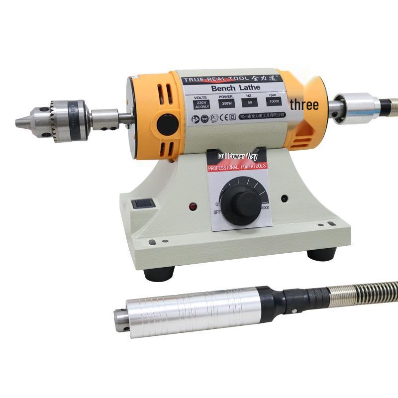 Compact Electric Bench Grinder for Woodworking, Jade Cutting, Engraving, Polishing, and Grinding Wheel Tasks.