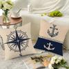 Vintage Nautical Compass Pillowcasesuitable For Sofa Car Bedroom Decorative Cushion Cover Pillow Cover