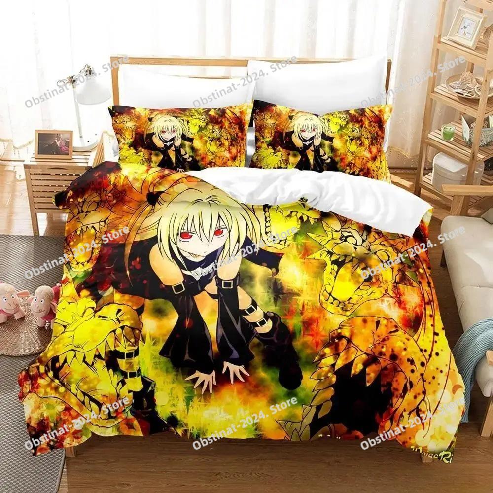 Anime Yami To LOVE Ru Bettwäscheset Bettbezug Bettset Steppdecke Kissenbezug Bettdecke King Queen Größe Jungen Erwachsene Heimtextilien