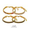 18K Gold Edelstahl Schichtarmband mit Zirkonia: Bunter, vielseitiger Schmuck für Frauen