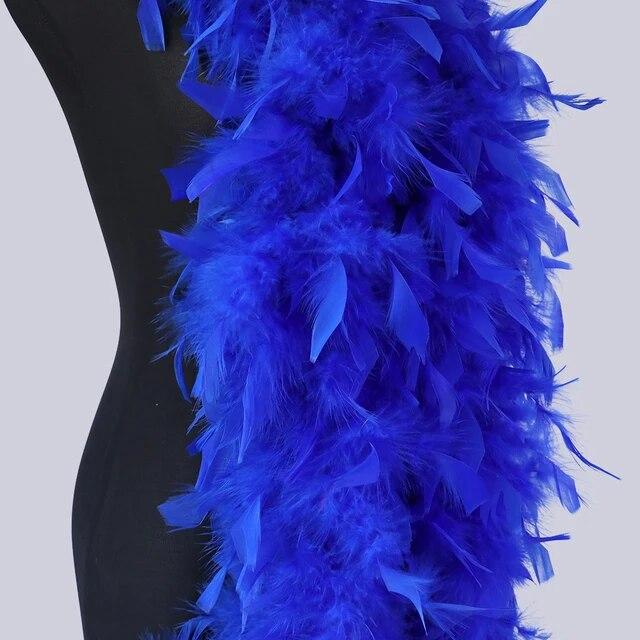 2 Yards 90Gram Turkey Feathers Boa Colorful-Chandelle-Feather-Boa Decor Scarf Marabou Plumas Shawl for Costume/Hat/party