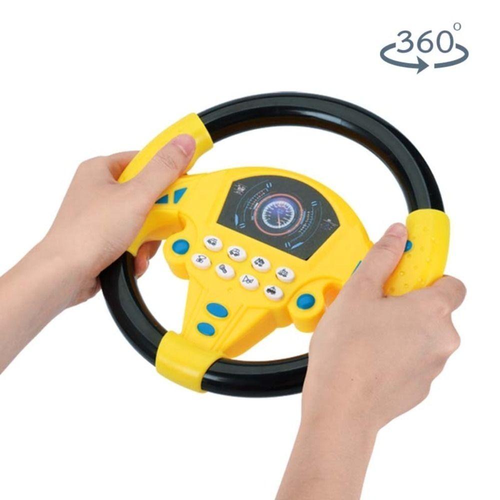 Montessori Copilot Music Steering Wheel 360 ° Rotation Simulate Driving Car Toy  Children Gift