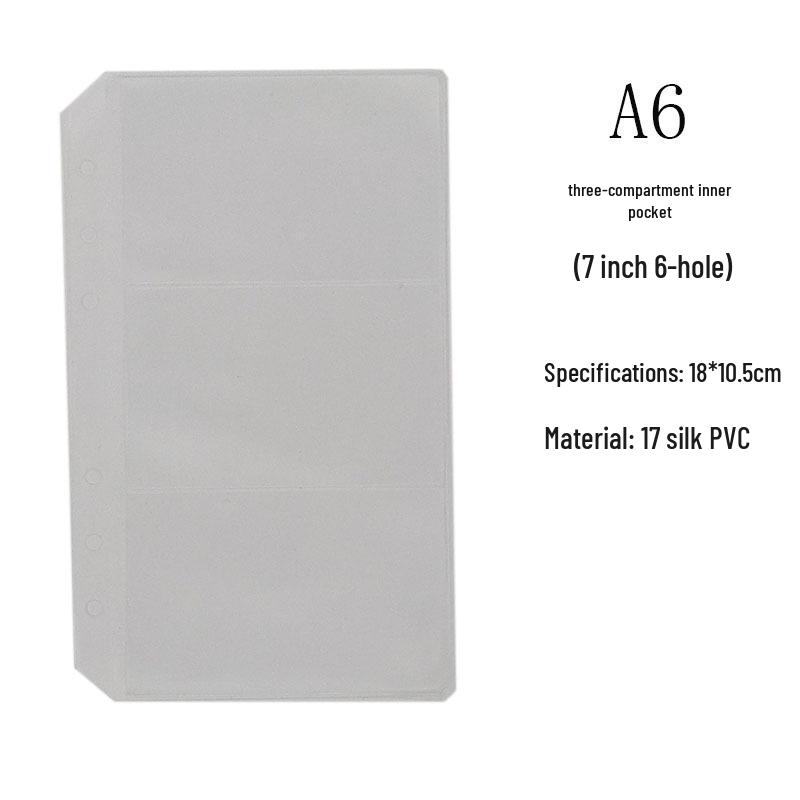 A5A6 Budget Planner with Loose-leaf Inner Pages, Zipper Pouch, Divider, 7-inch 6-hole Refills, and English Labels.